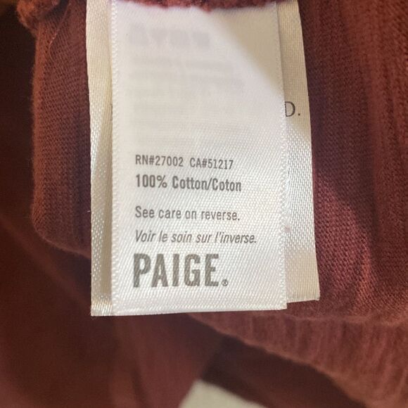 PAIGE Men’s 100% Cotton Auburn Dusk T Shirt with Front Pocket Size XL - Picture 4 of 5